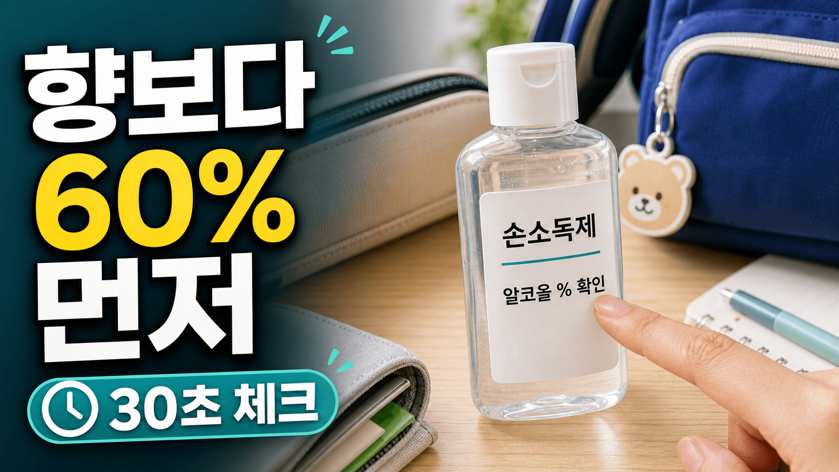 출근길 손소독제 향보다 알코올 60%가 먼저입니다 대표 이미지