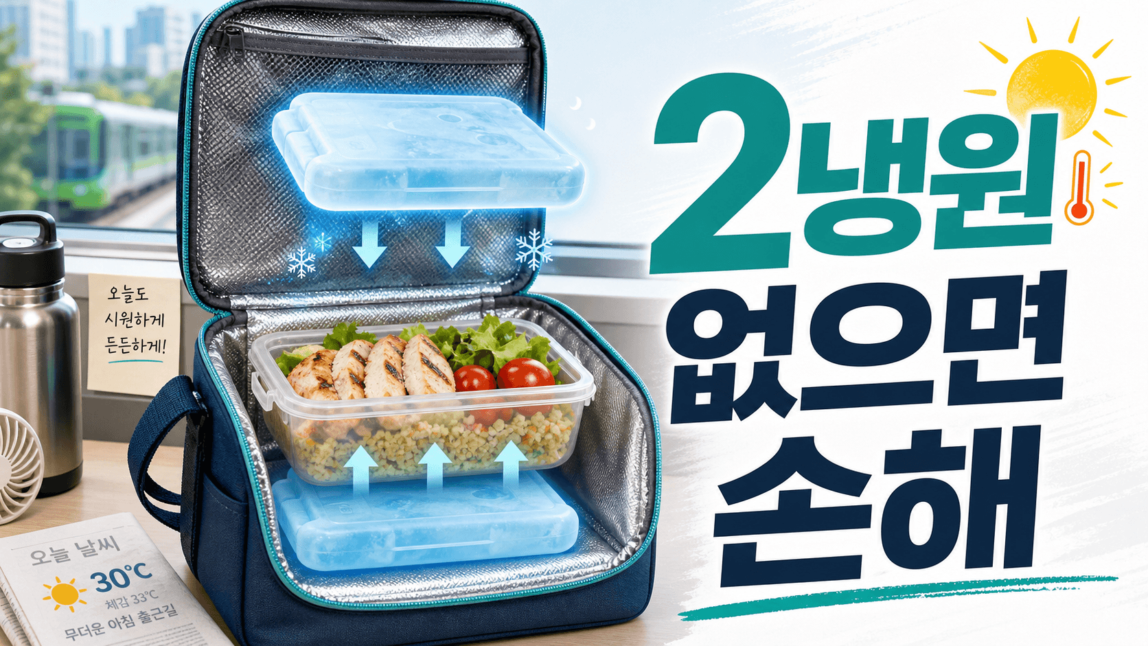 출근길 도시락 보냉가방, 2냉원 없으면 손해 3분 체크