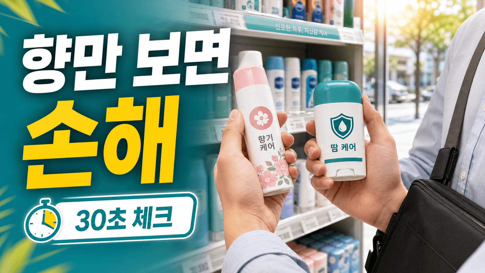 출근길 겨드랑이 땀 데오드란트, 향만 보면 손해 30초 체크
