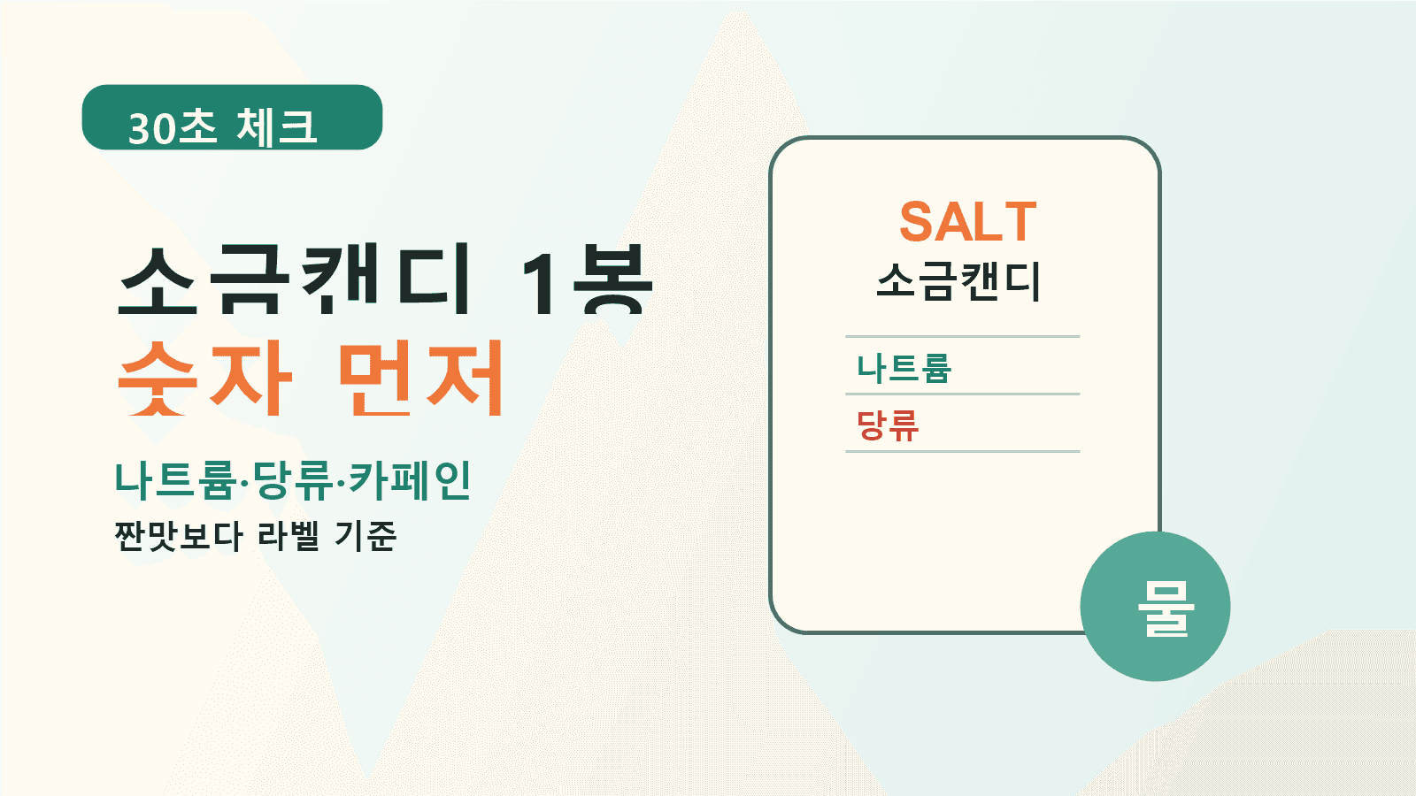여름 등산 전 소금캔디 1봉, 당류·나트륨 놓치면 손해 30초 체크 대표 이미지