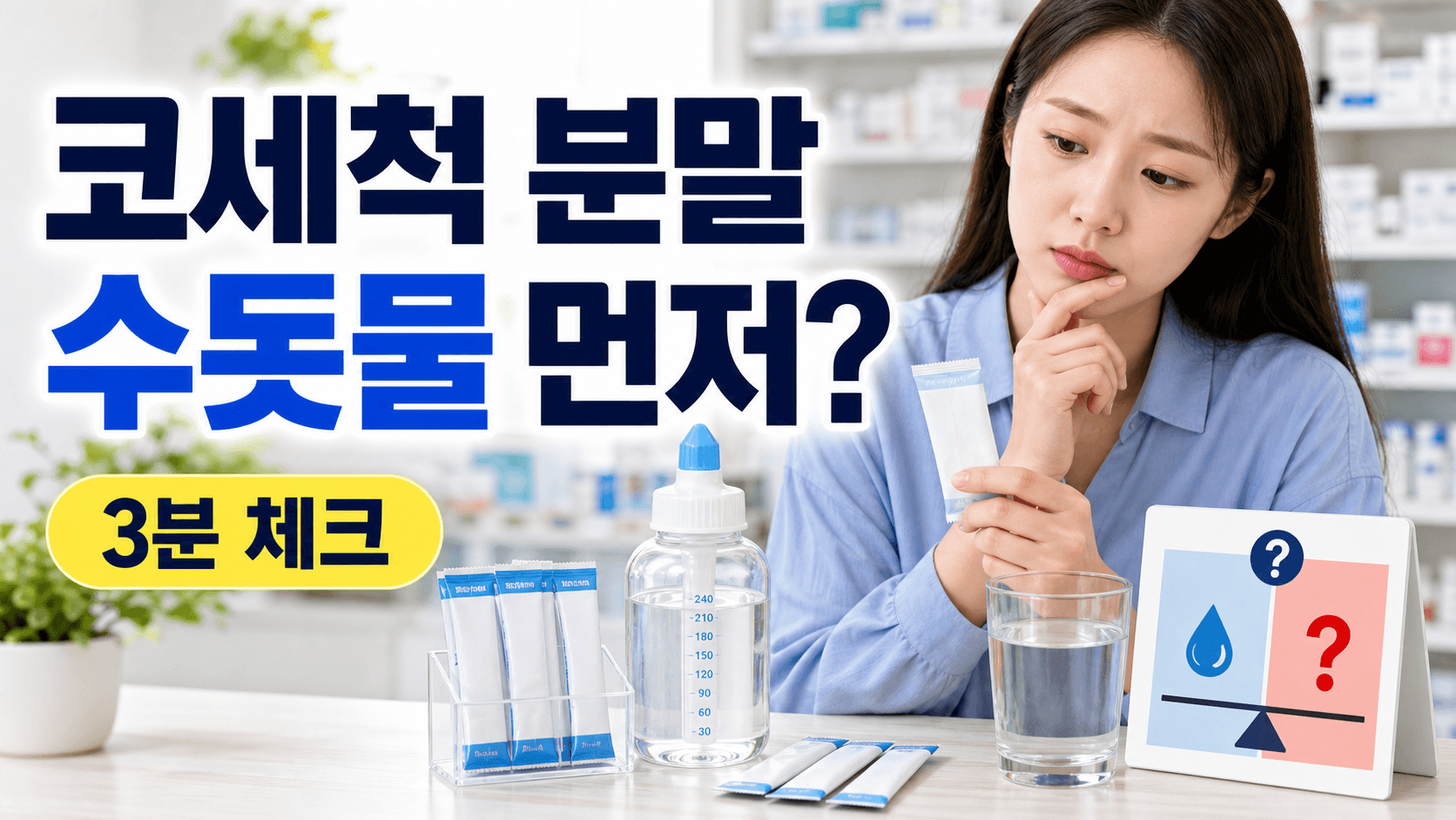 퇴근 후 코 건조해 코세척 분말, 수돗물 쓰면 손해 3분 체크