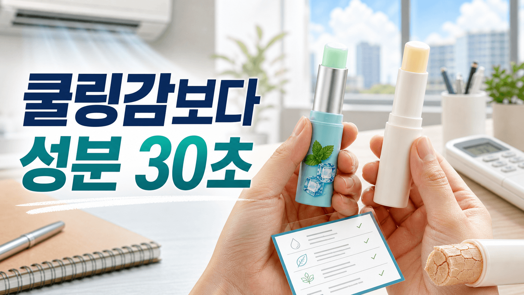 사무실 냉방에 입술 터질 때 립밤, 쿨링감보다 성분 30초 체크