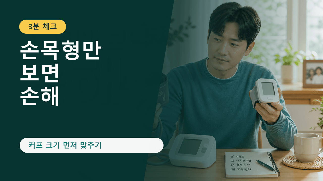 부모님 가정용 혈압계, 손목형만 보면 손해 3분 체크