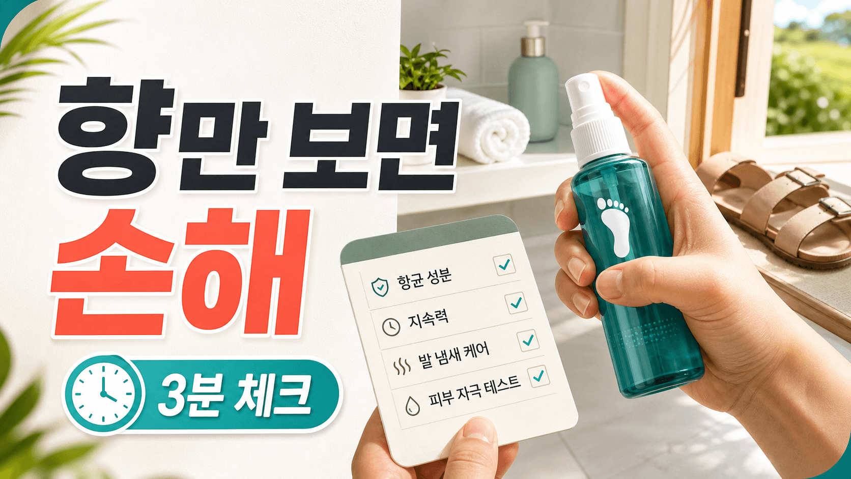 여름 샌들 발냄새 풋스프레이, 향만 믿으면 손해 3분 체크