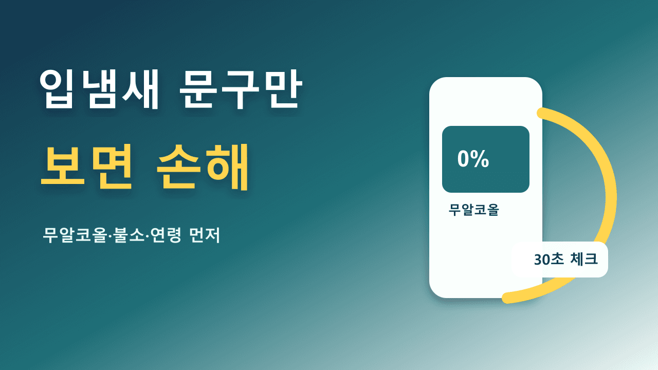 여행 전 구강청결제 무알코올, 입냄새 문구만 보면 손해 30초 체크