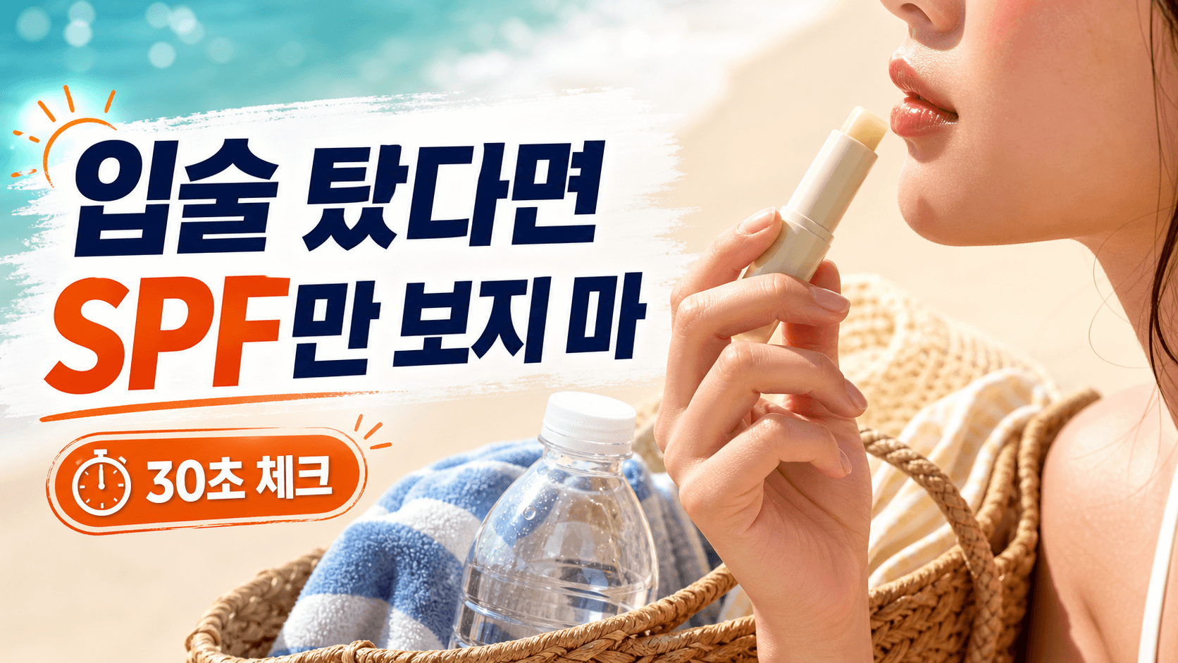물놀이 후 입술 탔다면 SPF 립밤, 향보다 30초 체크