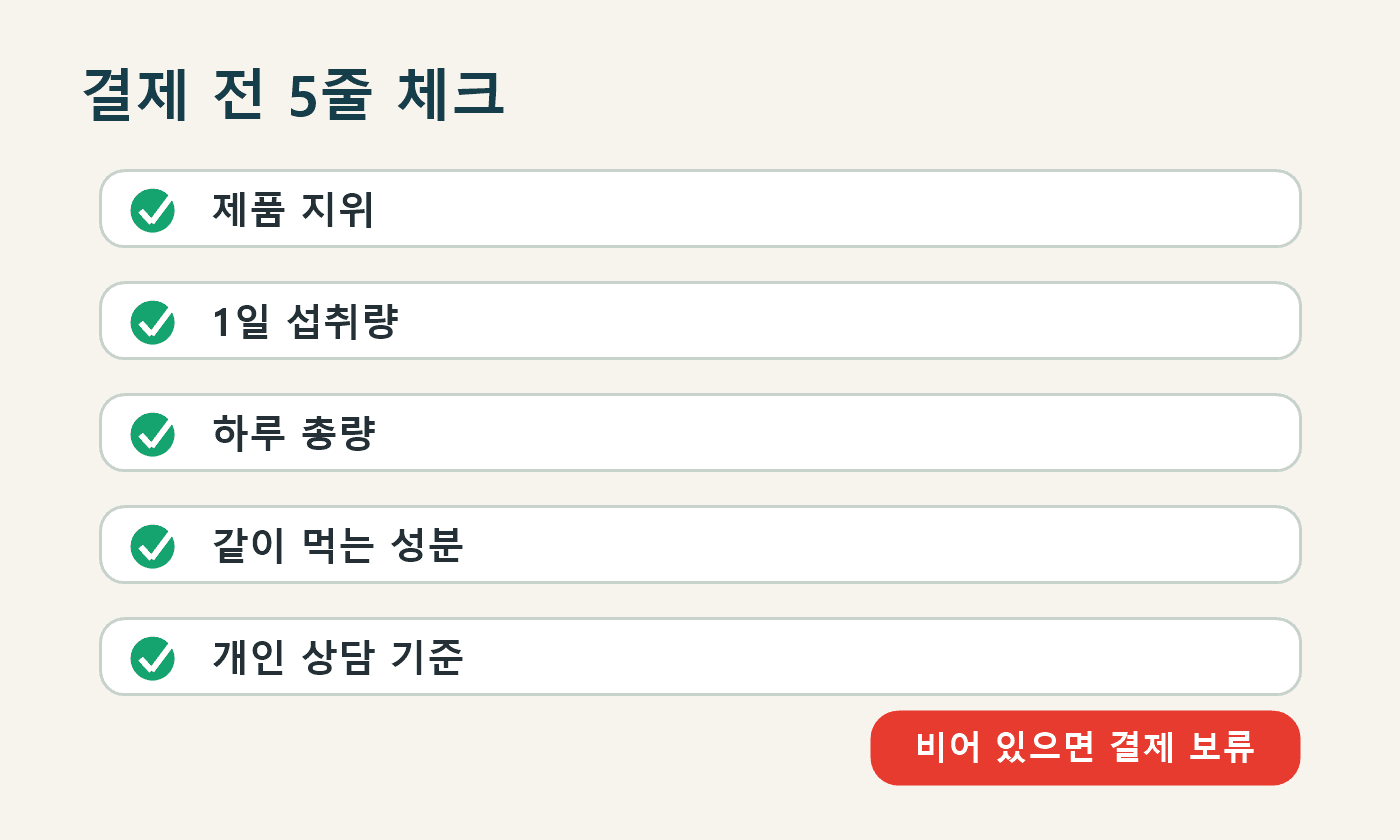 아연 제품을 장기 복용 후보로 볼 때 개인 상담 기준을 먼저 확인하는 체크리스트